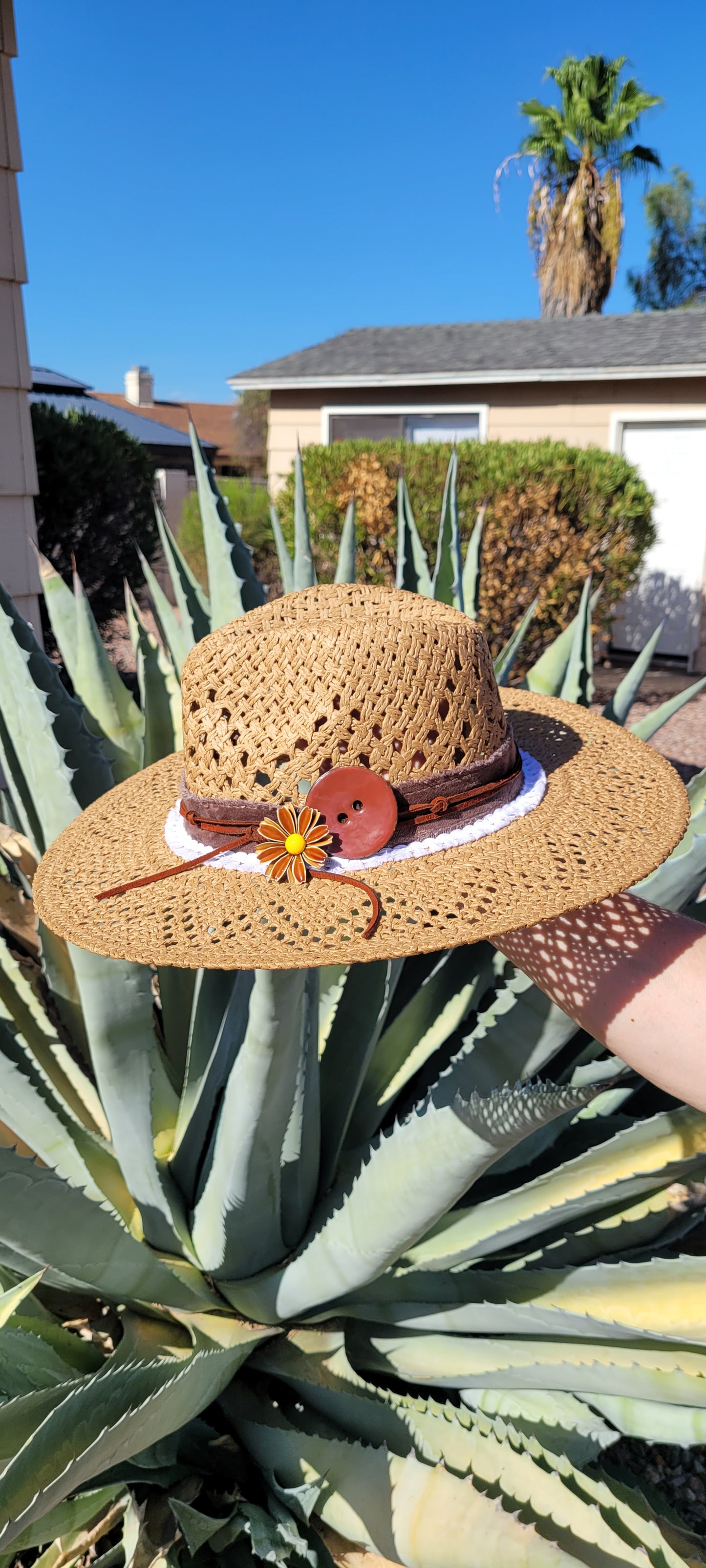 Decorative: Custom Straw Fedora #120