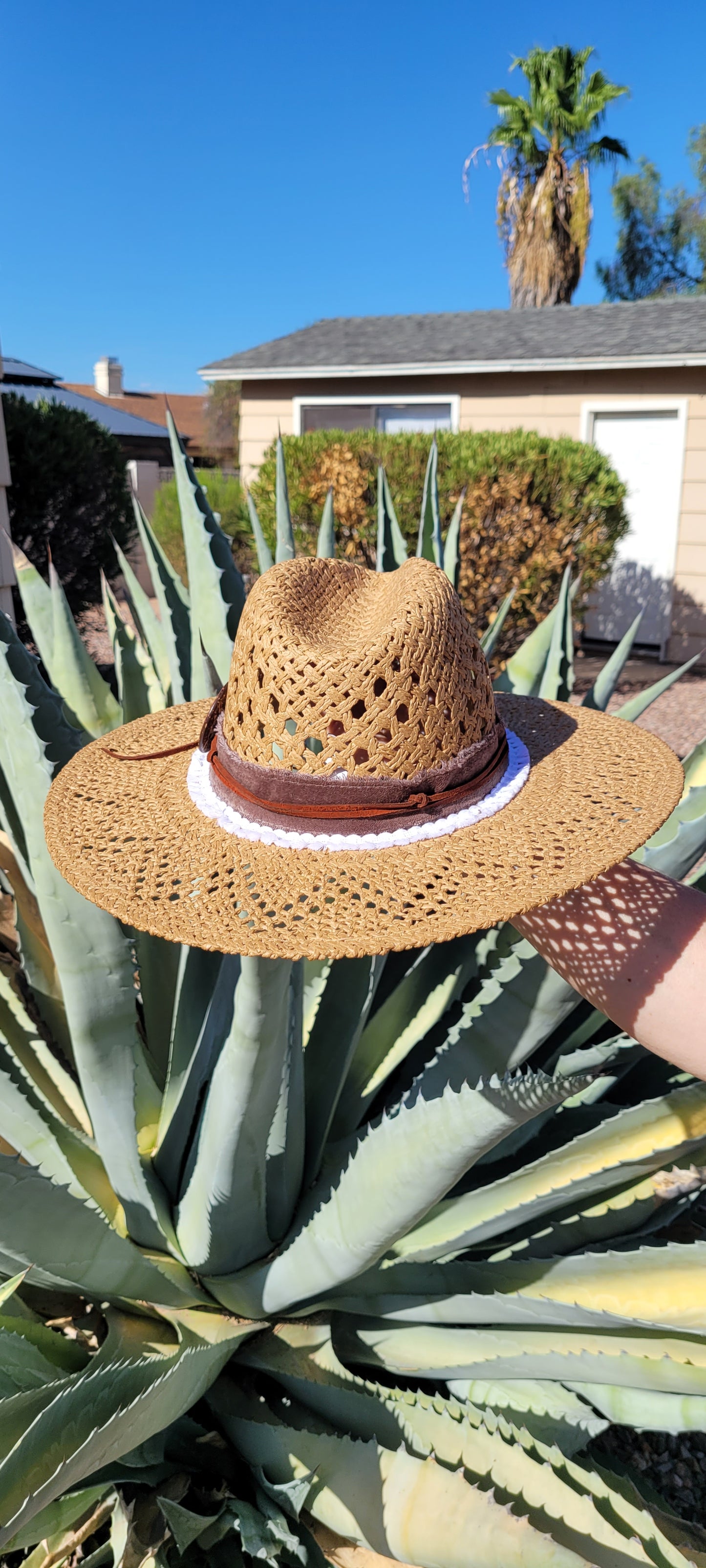 Decorative: Custom Straw Fedora #120