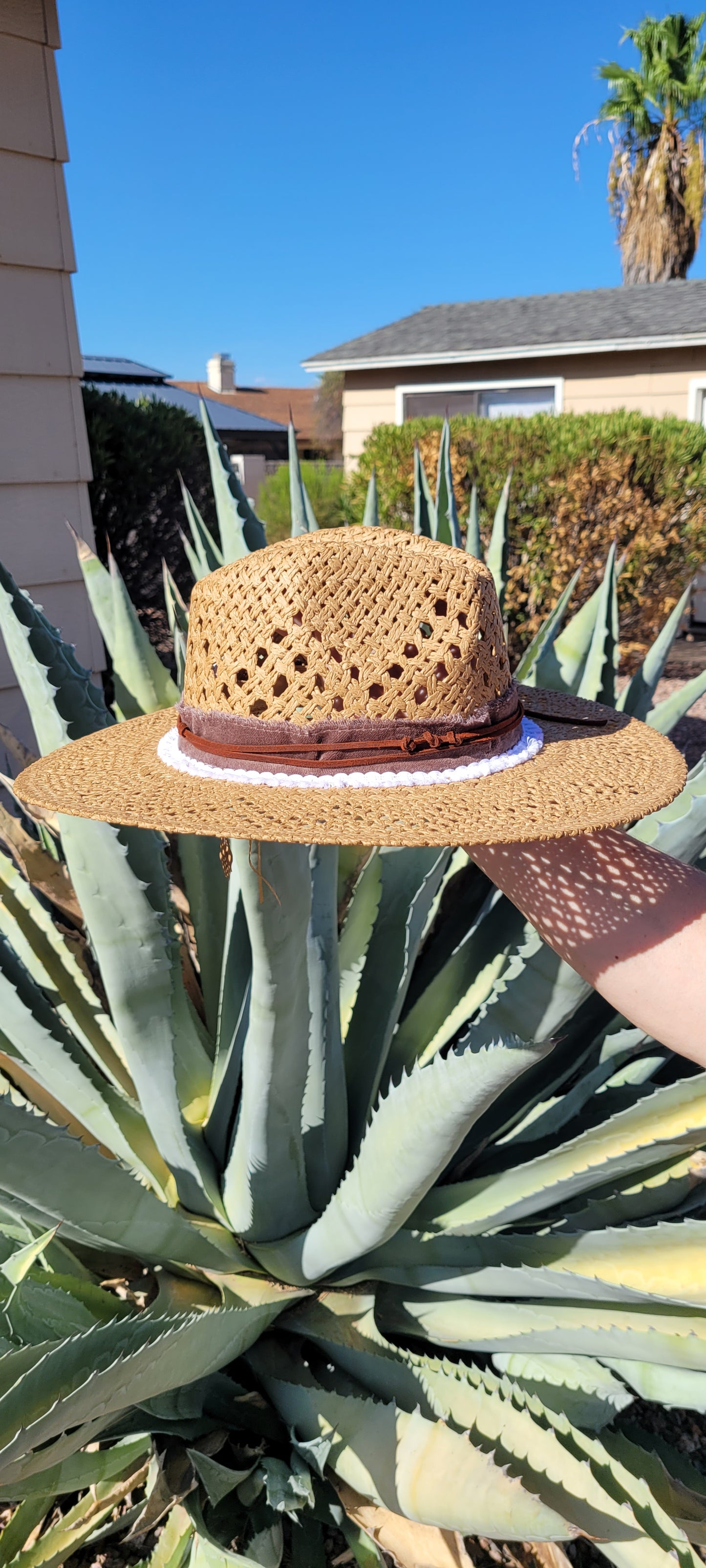 Decorative: Custom Straw Fedora #120