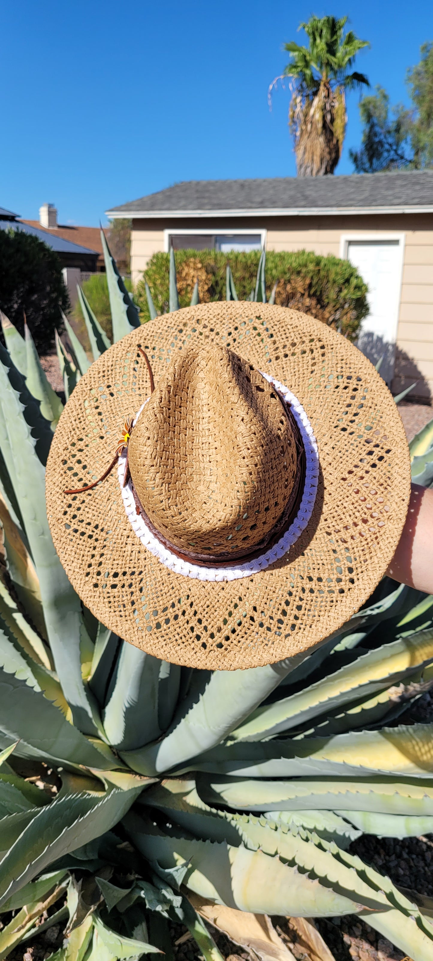 Decorative: Custom Straw Fedora #120