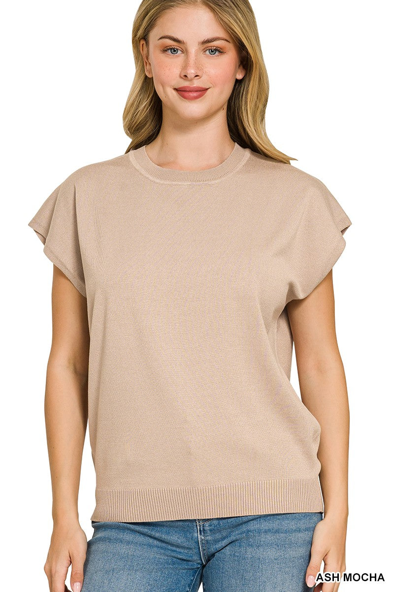 Round-neck Short Sleeve Sweater - Exclusively Online – Zazzy Zebra