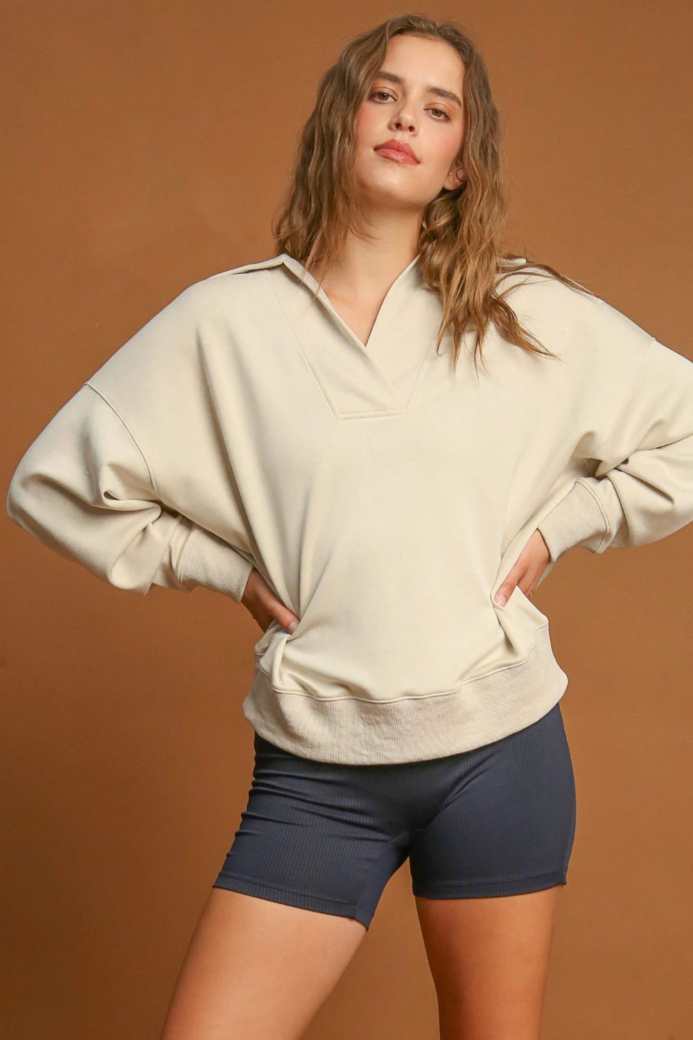 Features: Basic style
Sheer: Opaque
Stretch: Slightly stretchy
Material composition: 55% rayon, 40% polyester, 5% spandex
Care instructions: Machine wash cold. Tumble dry low.
Product measurements:
S:Bust 35-36 in, Waist 27-28 in
M:Bust 37-38 in, Waist 29-30 in
L:Bust 39-40 in, Waist 31-32 in