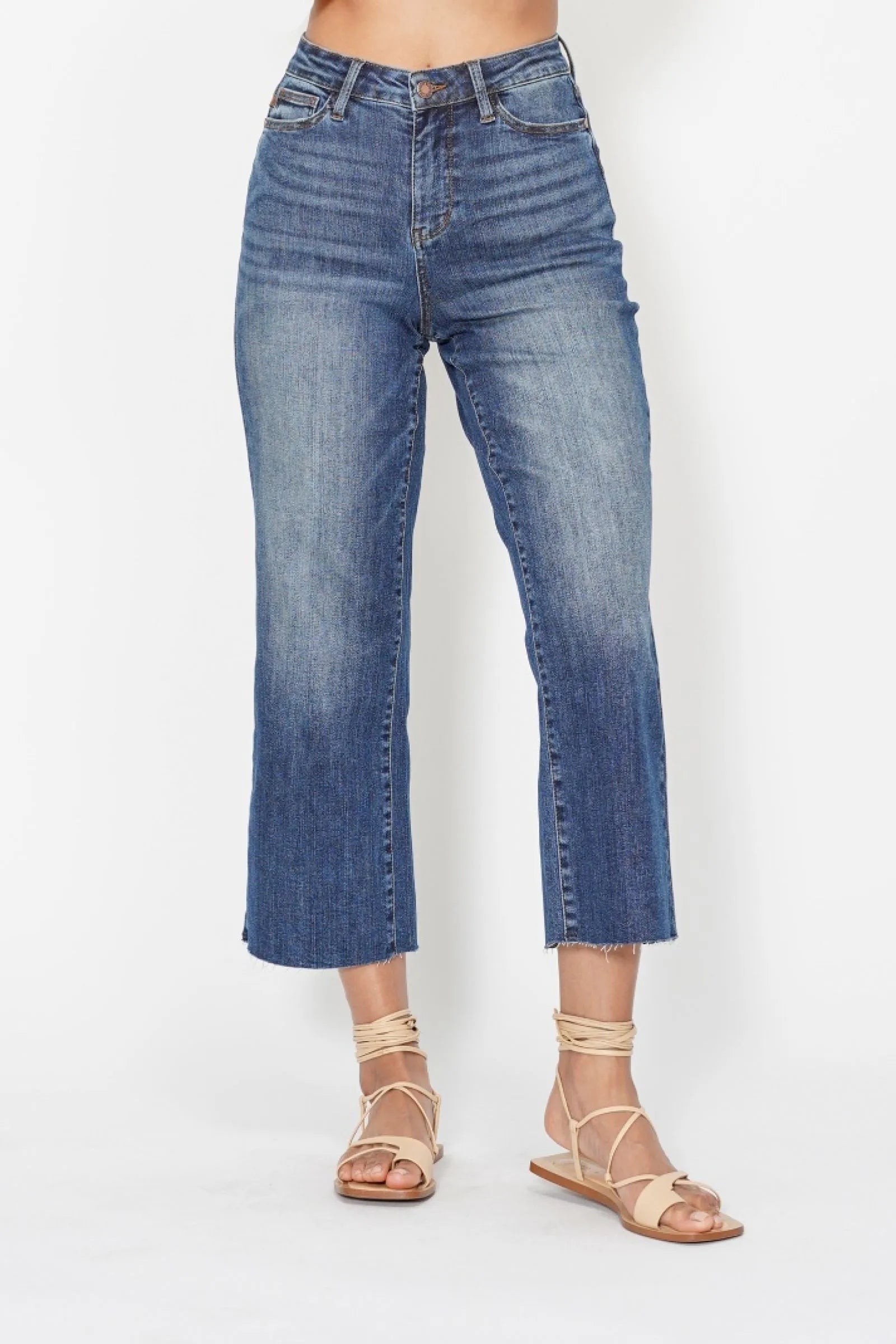 High Waist Crop Wide Jeans - Judy Blue - Exclusively Online