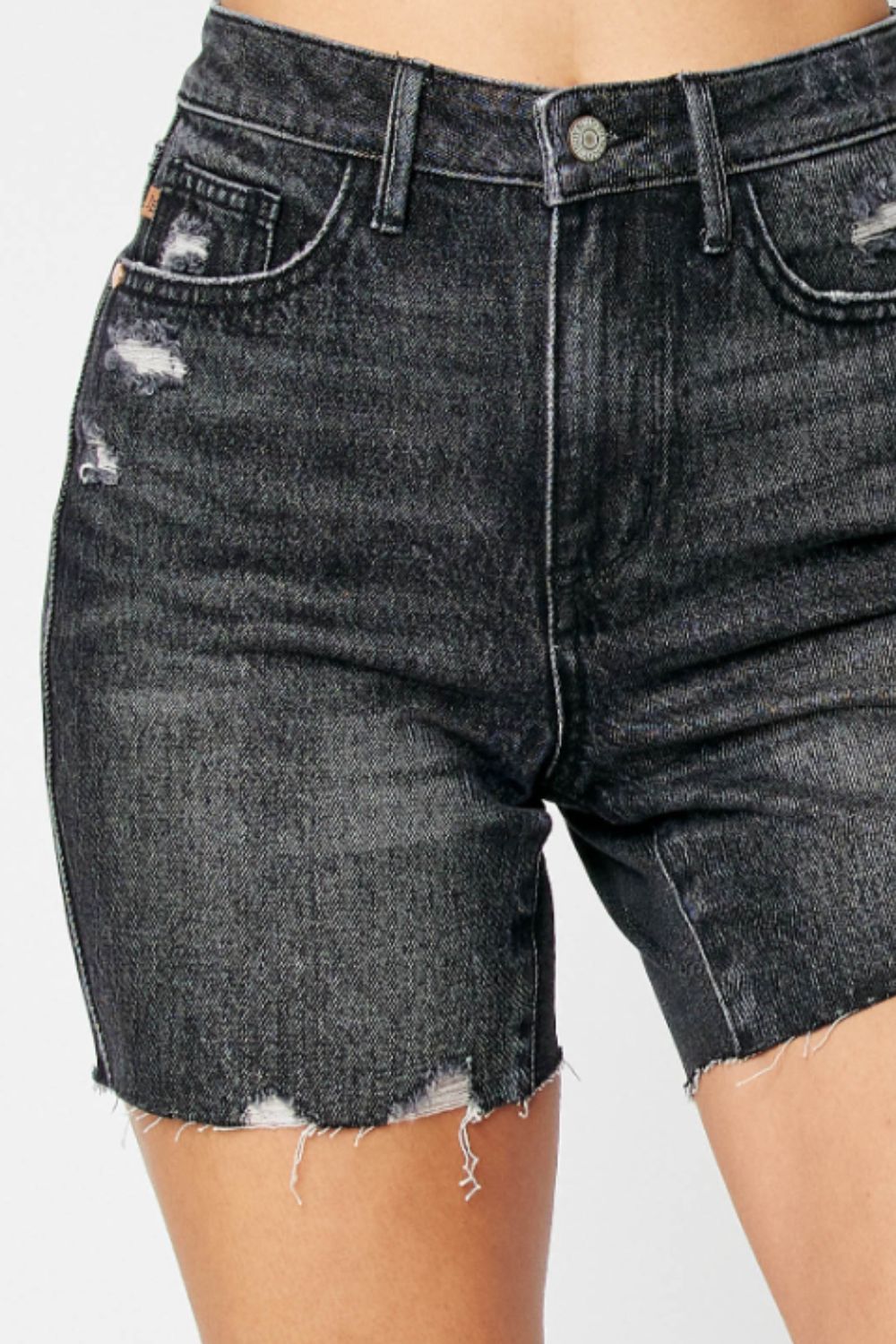 These high waist tummy control denim shorts offer a flattering fit and stylish look. The high waist design helps to shape and smooth your midsection while accentuating your curves. Made with denim fabric, these shorts are sturdy and durable for everyday wear.  S - 3X
