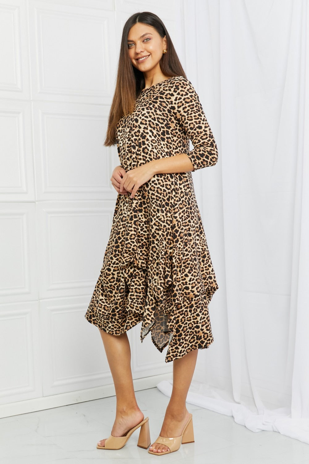Good Days Leopard Midi Dress