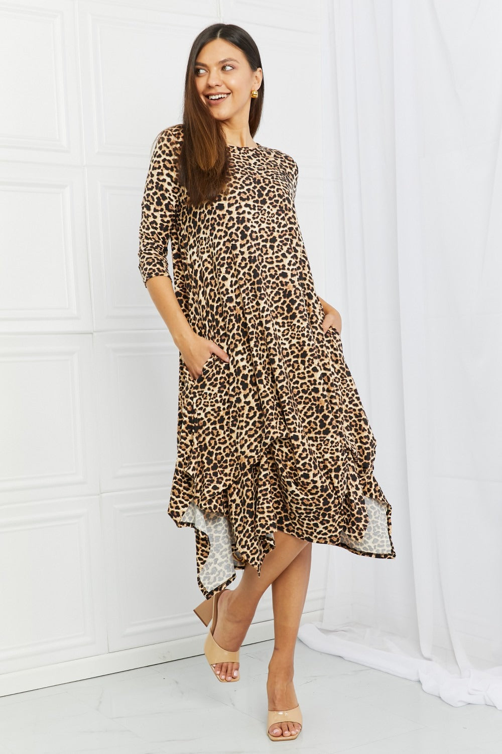 Good Days Leopard Midi Dress