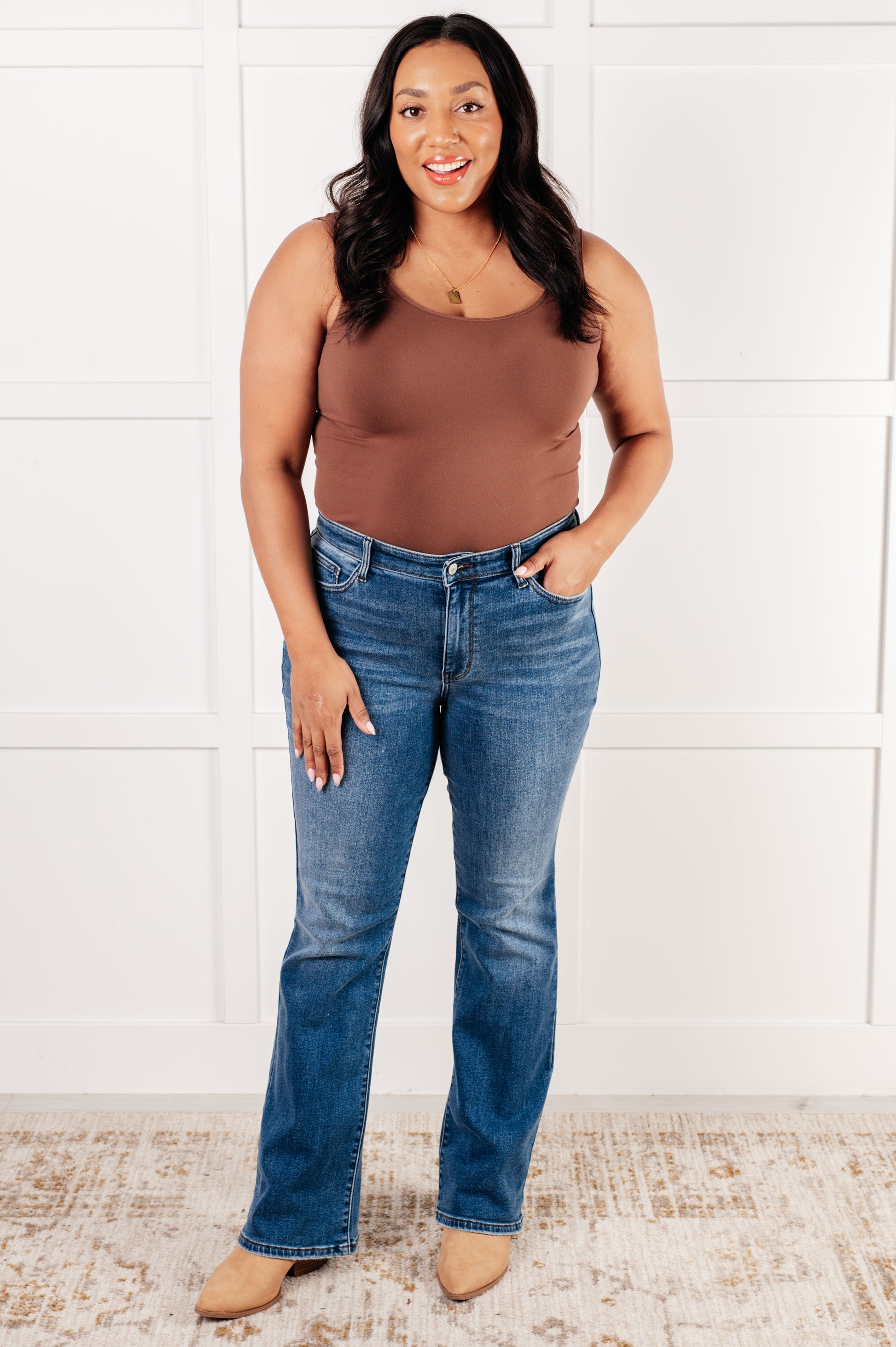 The brushed fibers in the denim trap warm air for insulation and helps keep you warm during the colder seasons!
Judy Blue
High Rise
Zip Fly
Thermal Lining
Dark Wash
4-Way Stretch
Non-Distressed
93.7% Cotton, 5% Polyester, 1.3% Spandex
True to Judy Blue Sizing