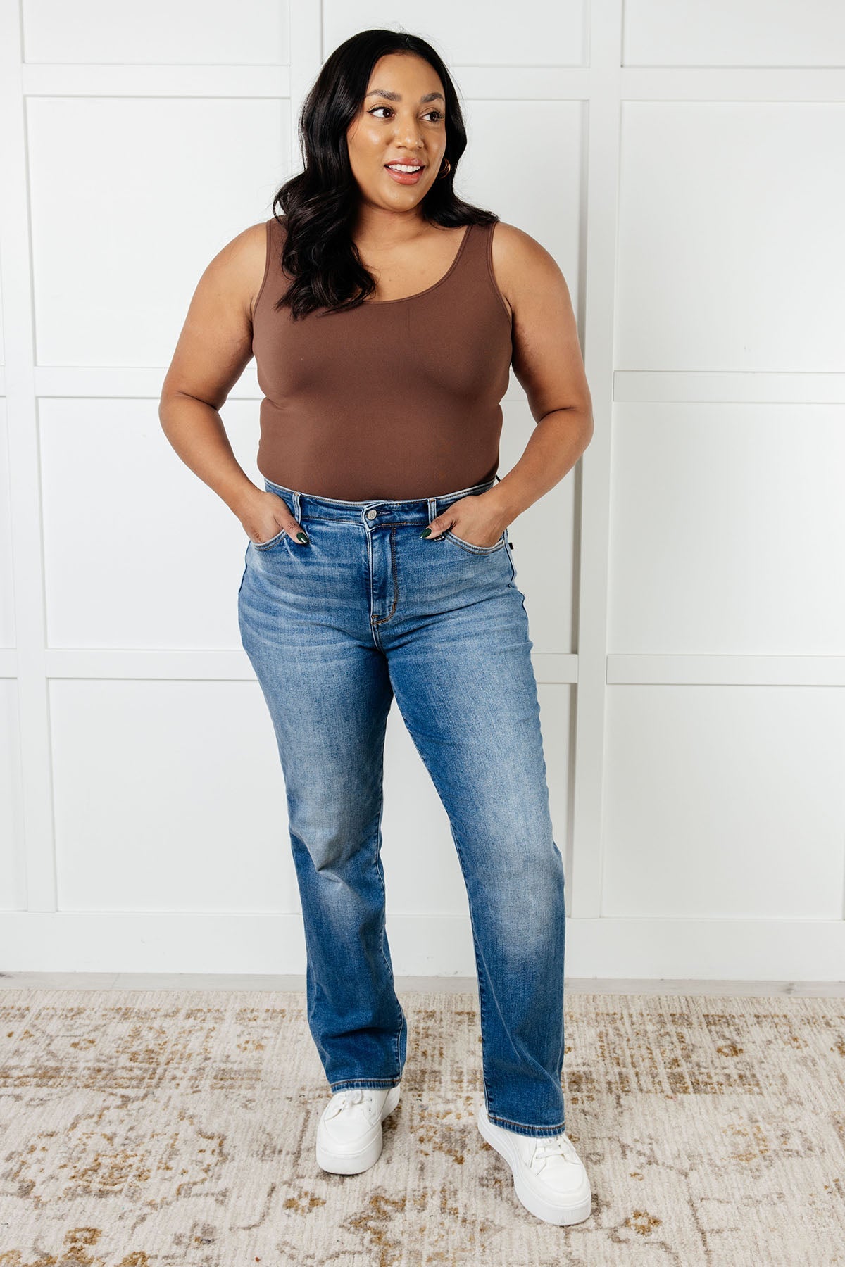 The brushed fibers in the denim trap warm air for insulation and helps keep you warm during the colder seasons!
Judy Blue
High Rise
Zip Fly
Thermal Lining
Medium Wash
4-Way Stretch
Non-Distressed
93.7% Cotton, 5% Polyester, 1.3% Spandex
True to Judy Blue Sizing