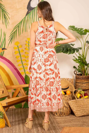 A Little Birdie Told Me Bright Red Maxi Dress
