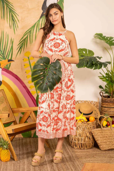 A Little Birdie Told Me Bright Red Maxi Dress