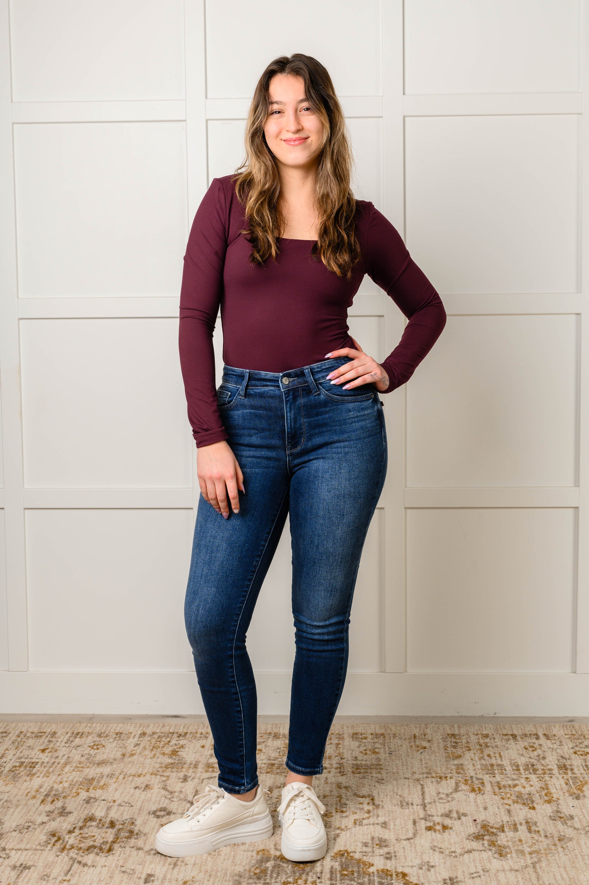 The brushed fibers in the denim trap warm air for insulation and helps keep you warm during the colder seasons!
Judy Blue
Mid Rise
Zip Fly
Thermal Lining
Dark Wash
4-Way Stretch
Non-Distressed
93.7% Cotton, 5% Polyester, 1.3% Spandex
True to Judy Blue Sizing
