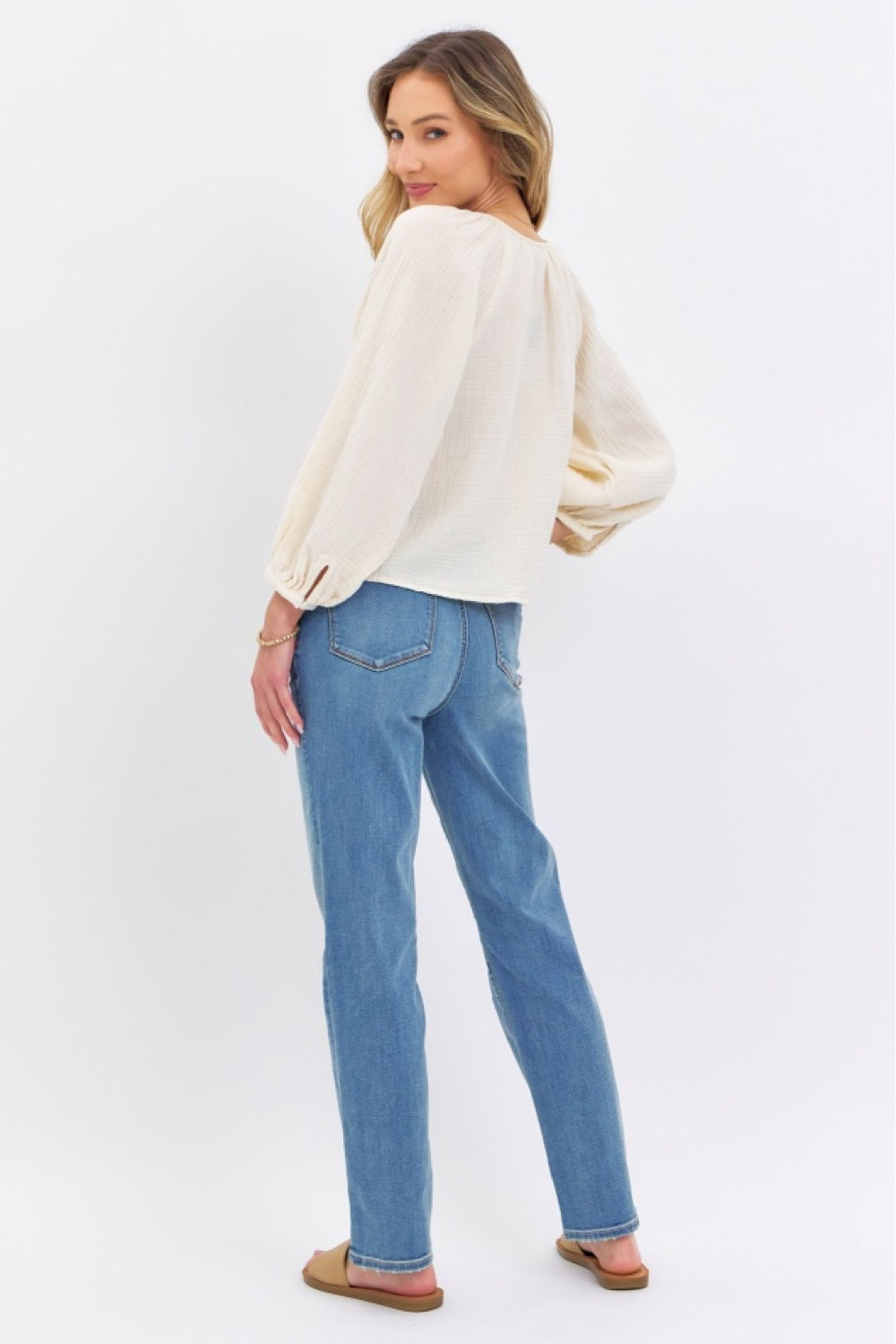 Henley - High Waist Straight Jeans - Judy Blue - Exclusively Online