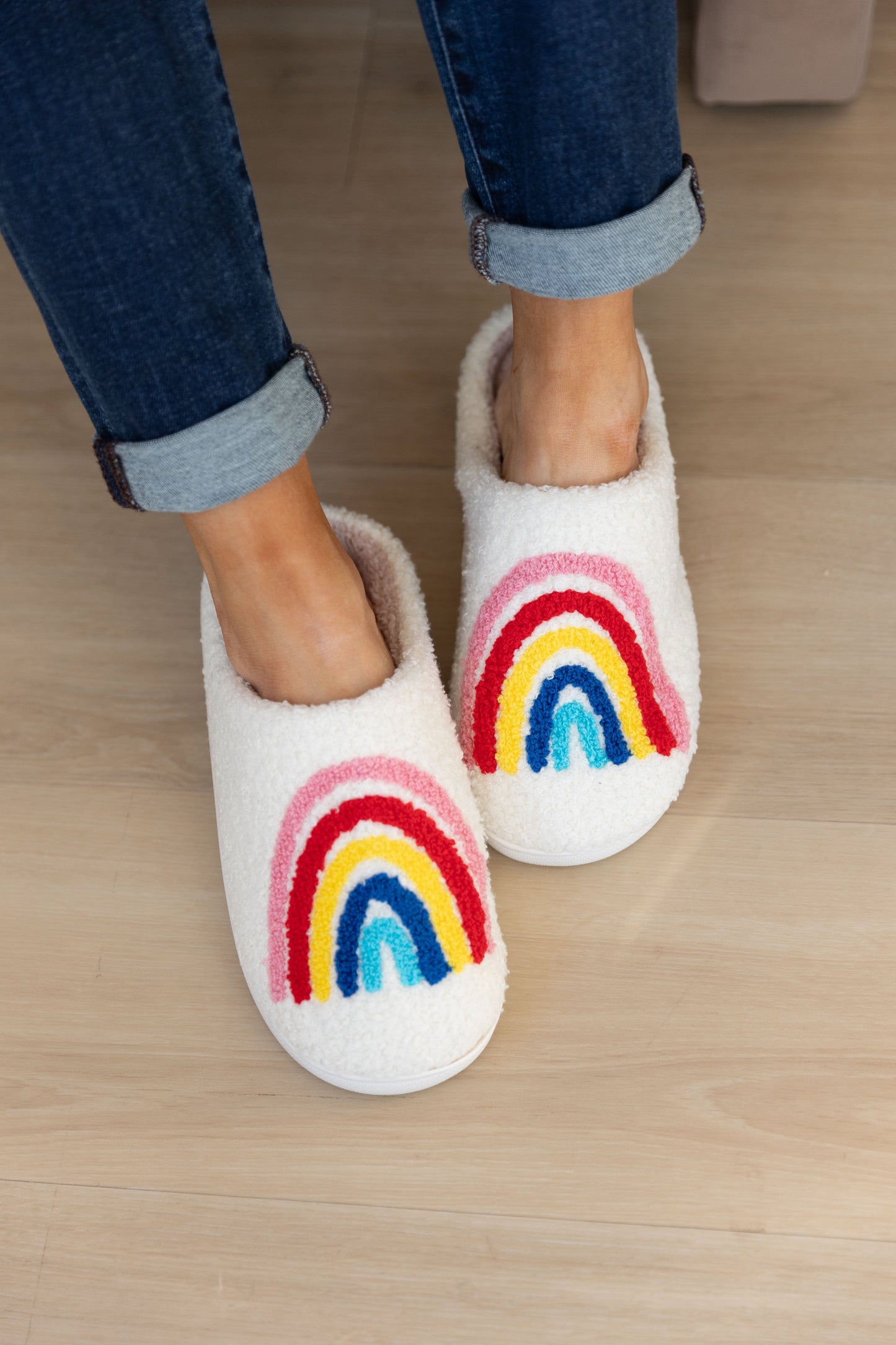 Step your way into comfort with these This Promise Slippers. Crafted from a warm and fuzzy looped French terry upper and with a cushioned insole, these slippers offer all-day comfort and support. Finished with a flexible rubber sole to ensure steady strides, these cozy shoes will keep you comfy and feeling confident! XS-XL