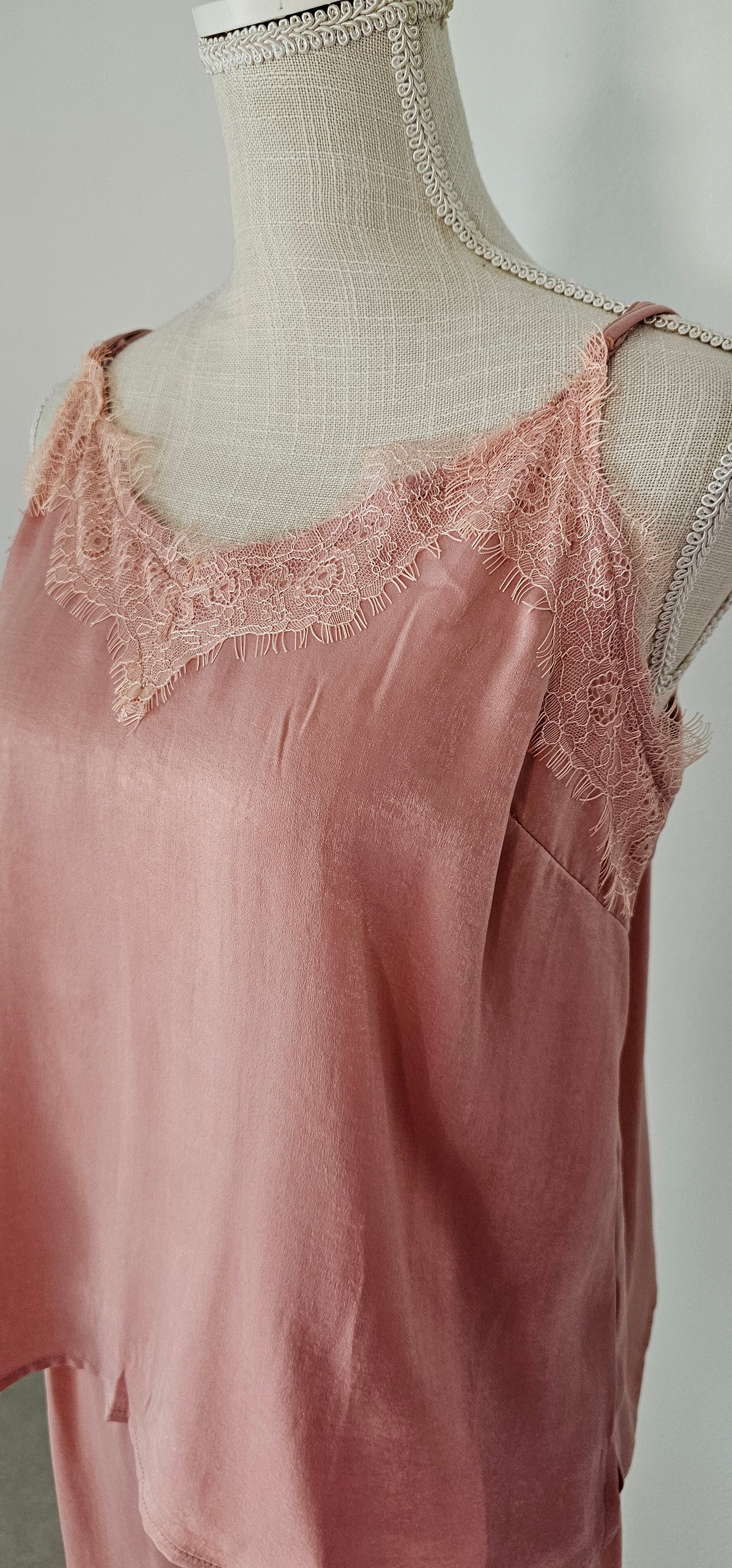 Emberlynn Lace Satin Lounge Set - Blush