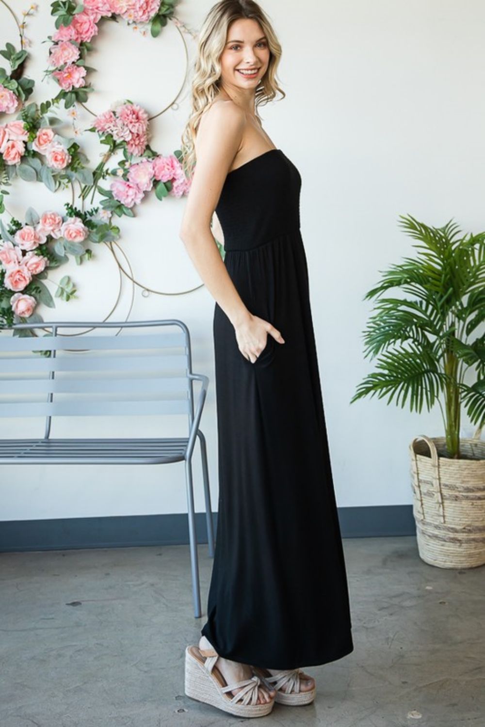 *Exclusively Online* Strapless Maxi Dress