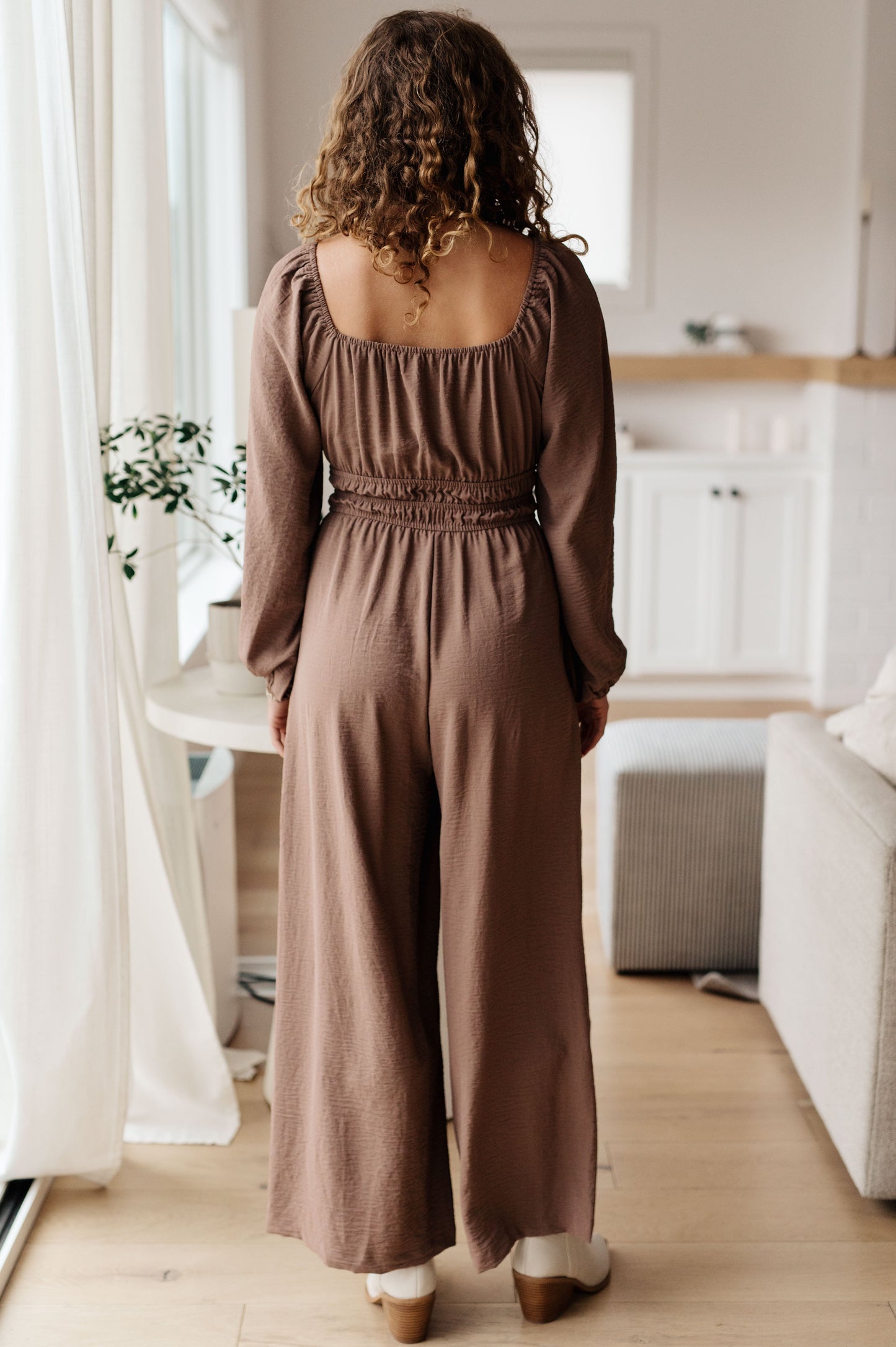 Wandering Vista Wide Leg Jumpsuit - Dark Taupe - Exclusively Online