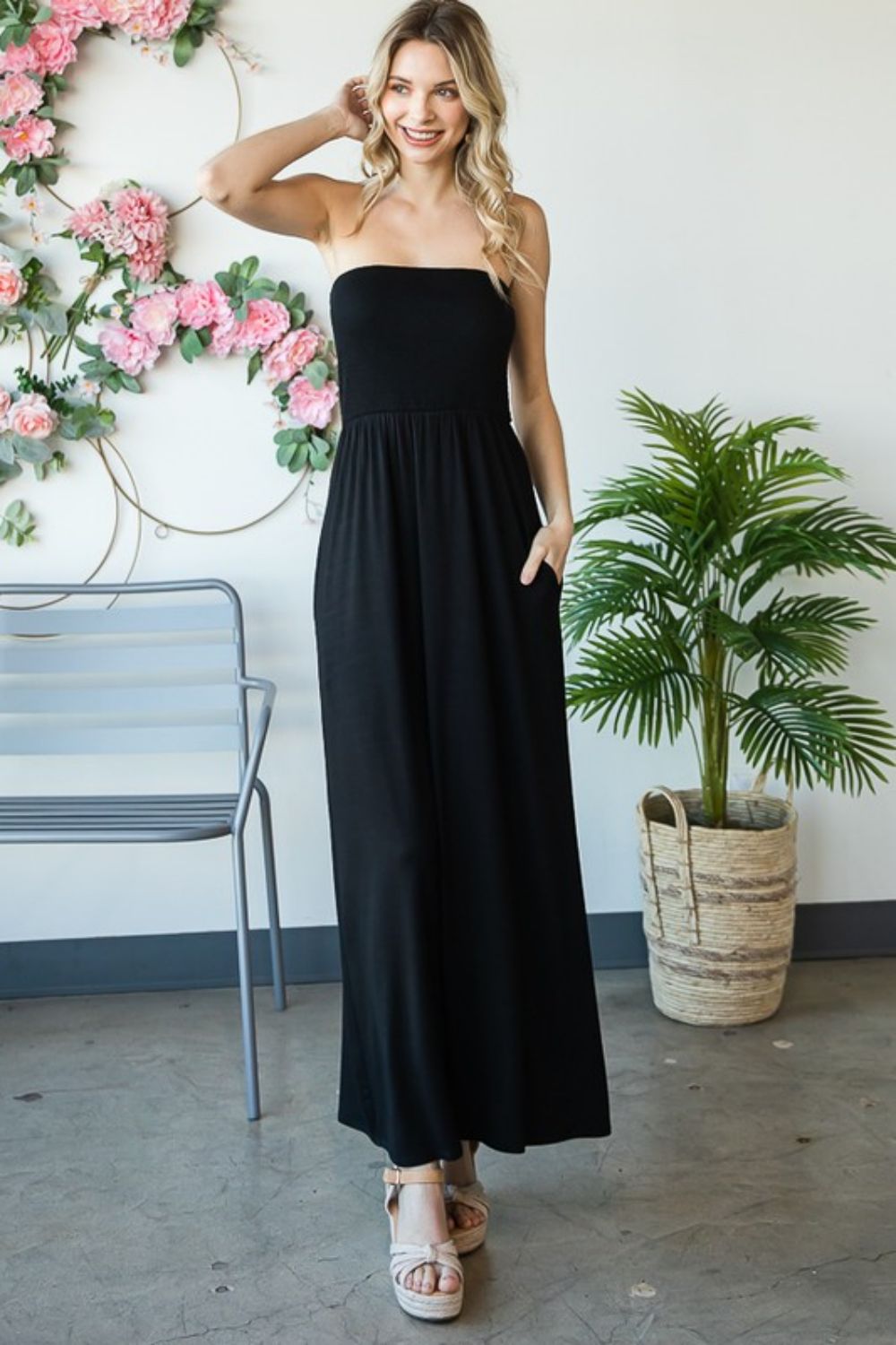 *Exclusively Online* Strapless Maxi Dress
