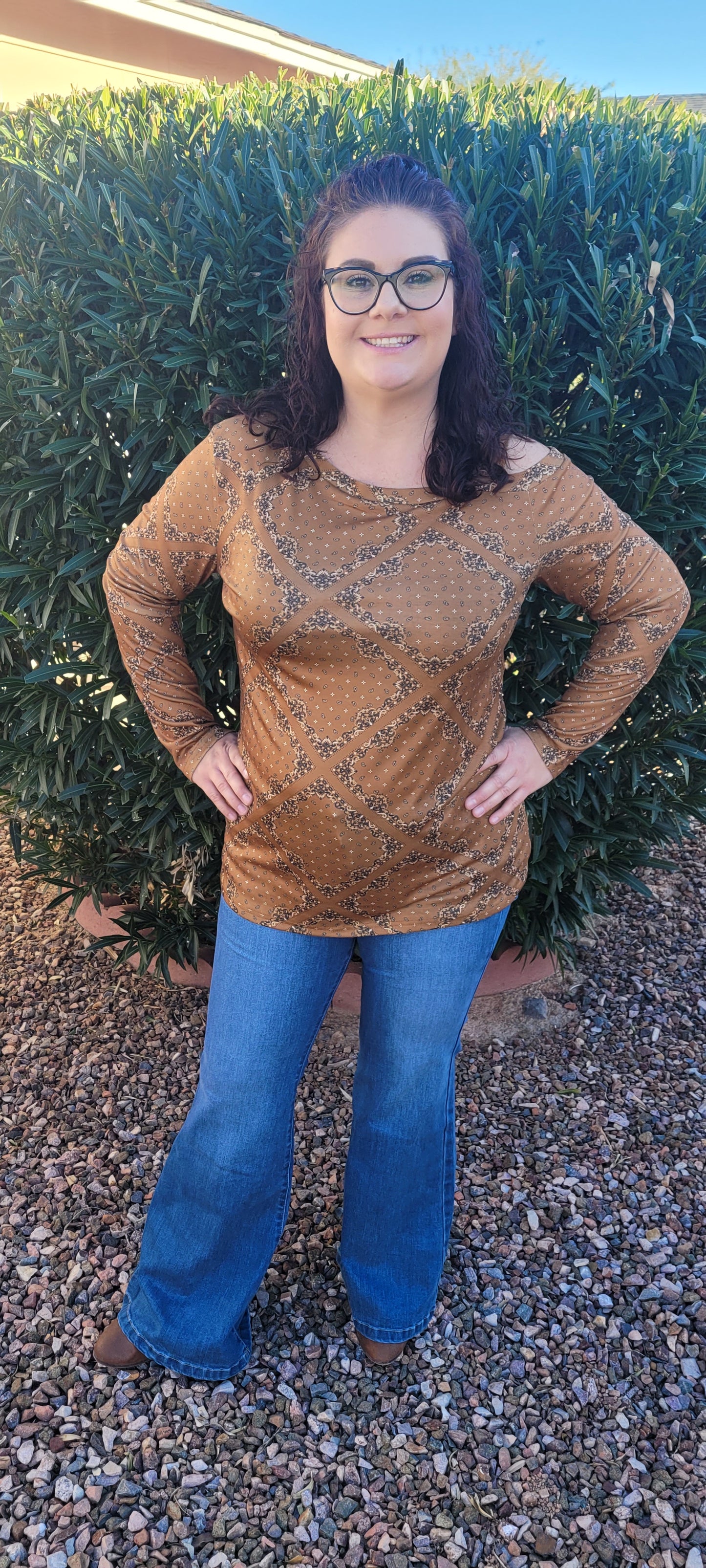 These flare denim jeans are ultra high rise super flare, medium wash, and very stretchy. The stretch level is a 3. Refer to chart below. A great staple piece for your wardrobe. Go in style girl! You've go this!!