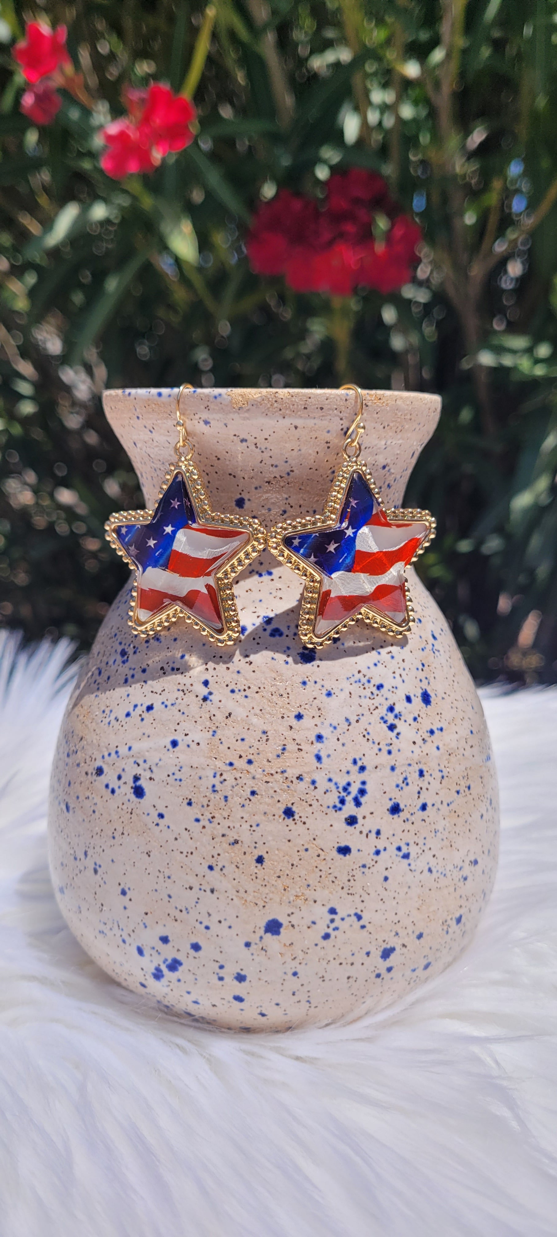 Spotted Texas Earrings, Fish Hook – Zazzy Zebra Boutique