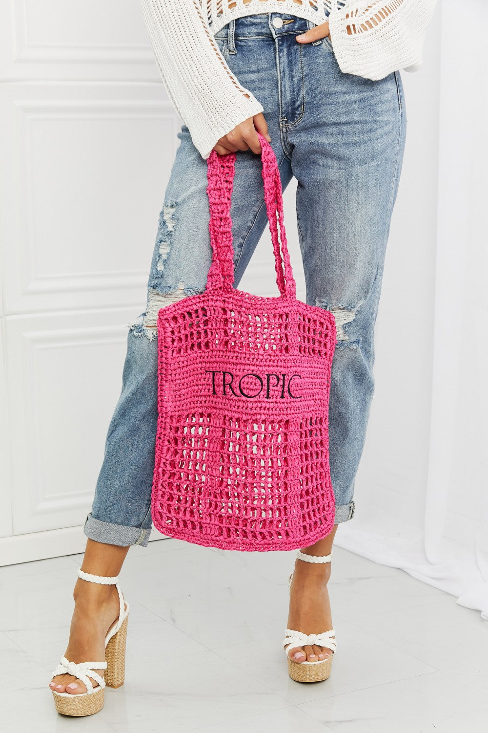 *Exclusively Online* Tropic Babe Straw Tote Bag