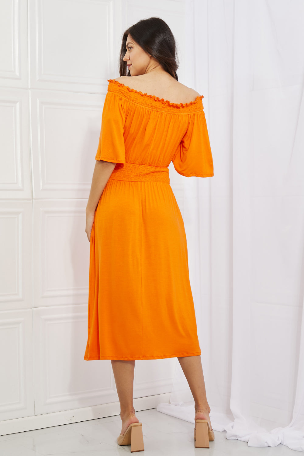 *Exclusively Online* In The Sun Flare Sleeve Dress