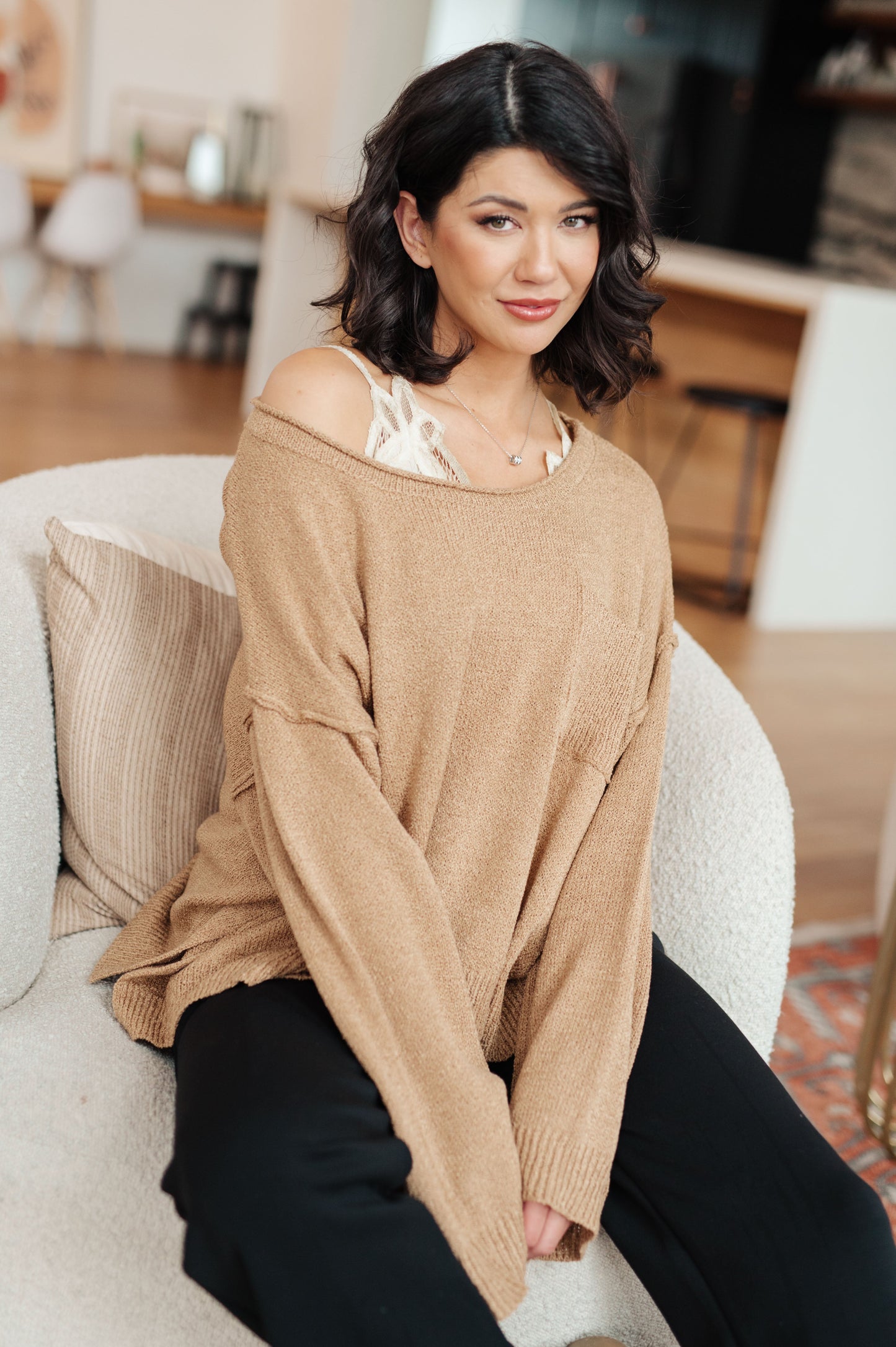 This beautiful lace bralette is perfect for layering. This lightweight, medium support bralette brings a feminine touch to any outfit. Pair it with a t-shirt or oversized sweater for a comfortable and flirty look! S - L