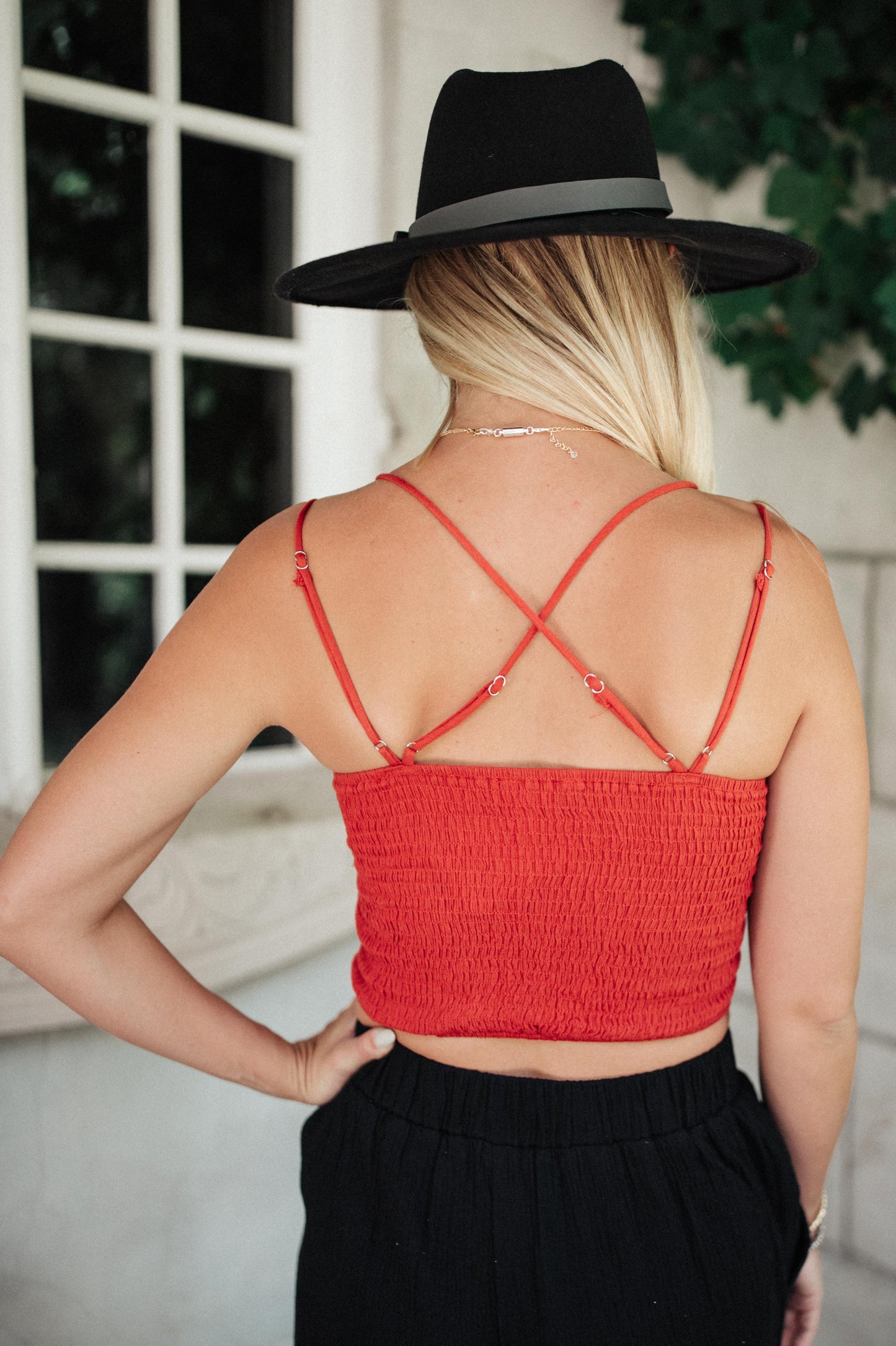 The Wild And Free Crop Top is a beautiful lace tank! We are obsessed with the dainty floral lace and double spaghetti strap. Pair this with shorts or a wide leg trouser for a flirty and feminine outfit. S - L
