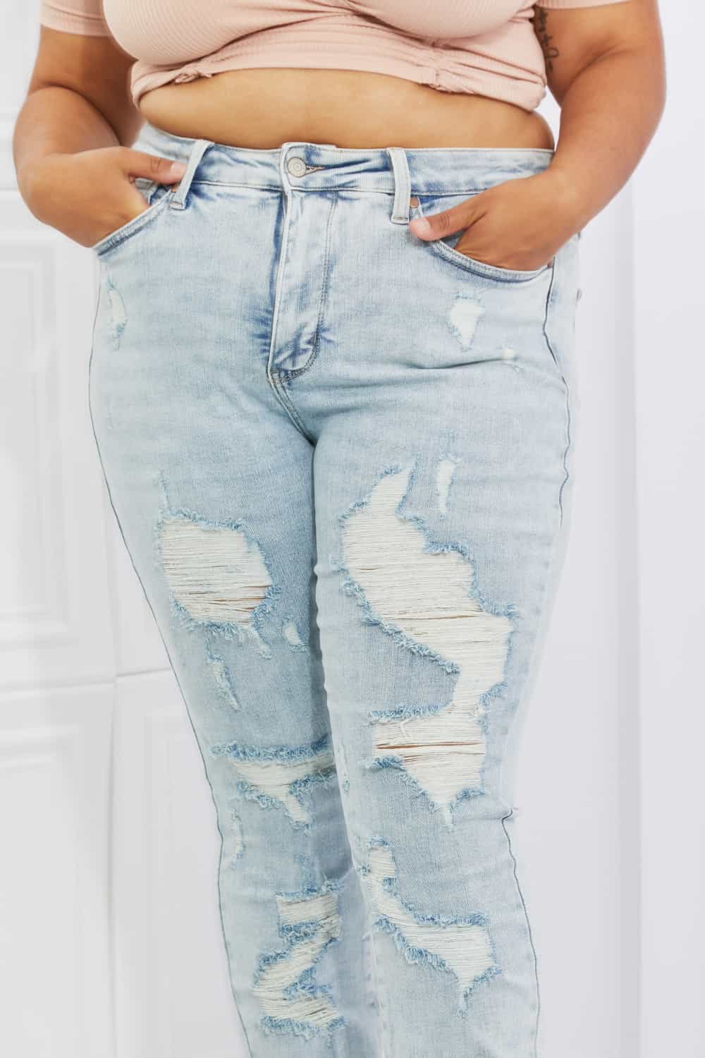 *Exclusively Online* Judy Blue Tiana High Waisted Distressed Skinny Jeans