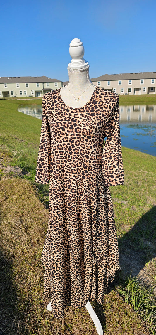 Good Days Midi Dress - Leopard - MEDIUM - FINAL SALE