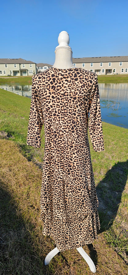 Good Days Midi Dress - Leopard - MEDIUM - FINAL SALE