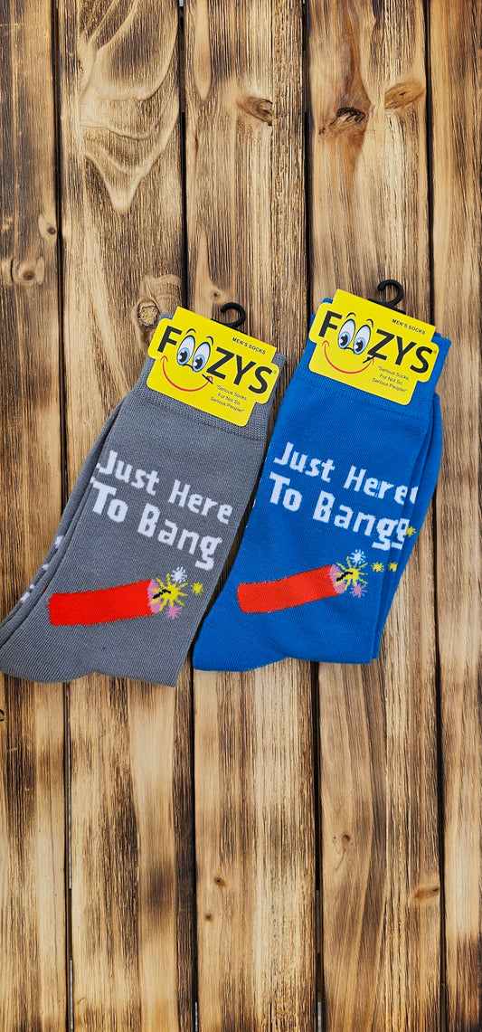 Foozys Socks - Just Here To Bang