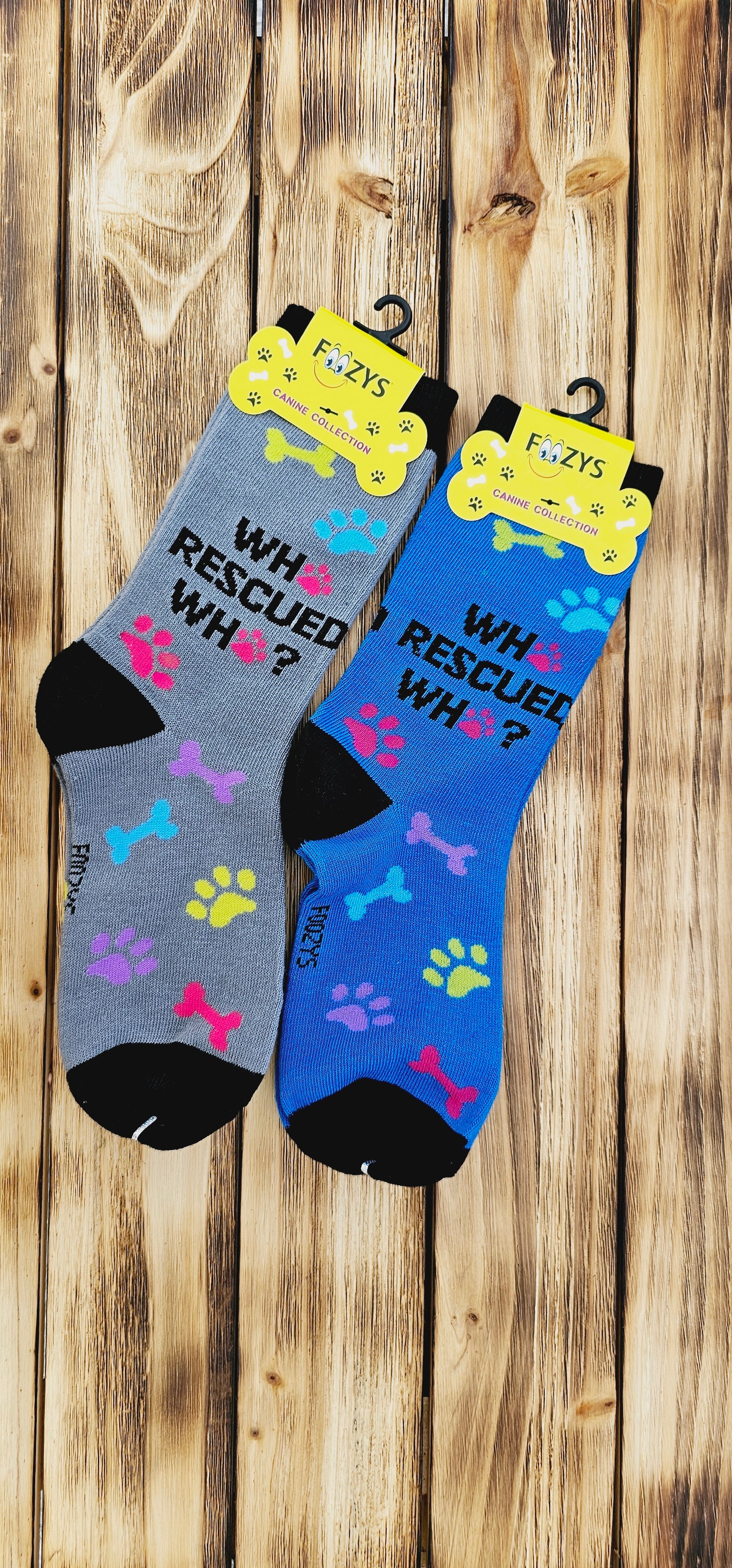 Canine Foozys Socks - Who rescued who?