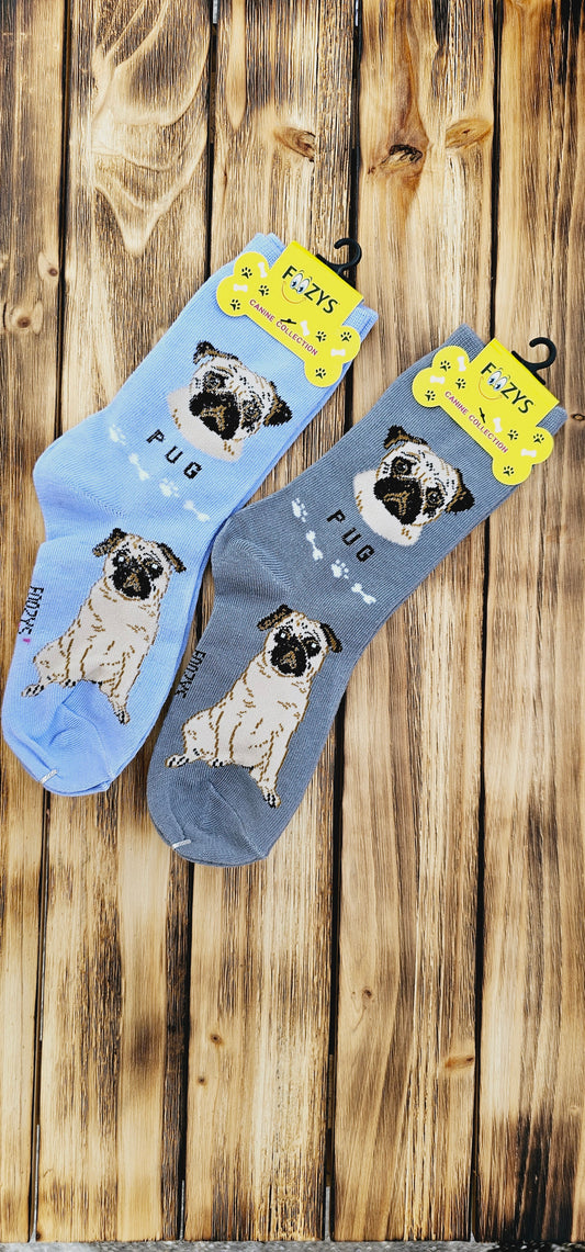 Canine Foozys Socks - Pug (Tan)