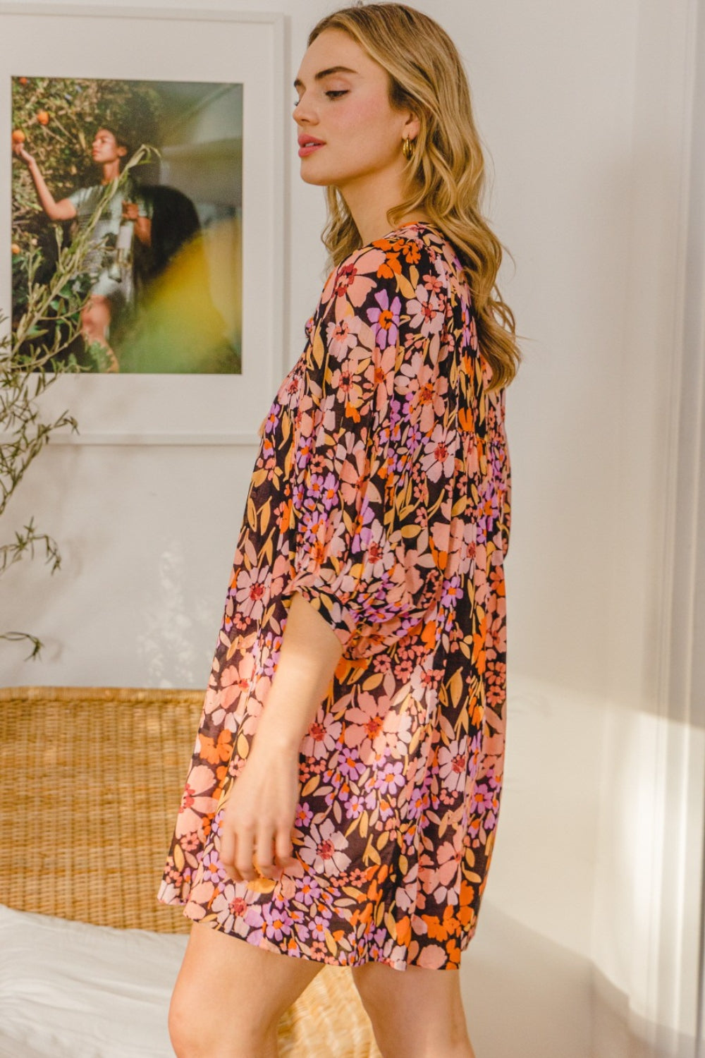 The Floral Tied Neck Mini Dress is a charming and feminine choice for any occasion. Its floral pattern adds a touch of elegance, while the tied neck detail offers a lovely and unique feature. This mini dress is perfect for a summer day out or a special event where you want to stand out.  S-3X
