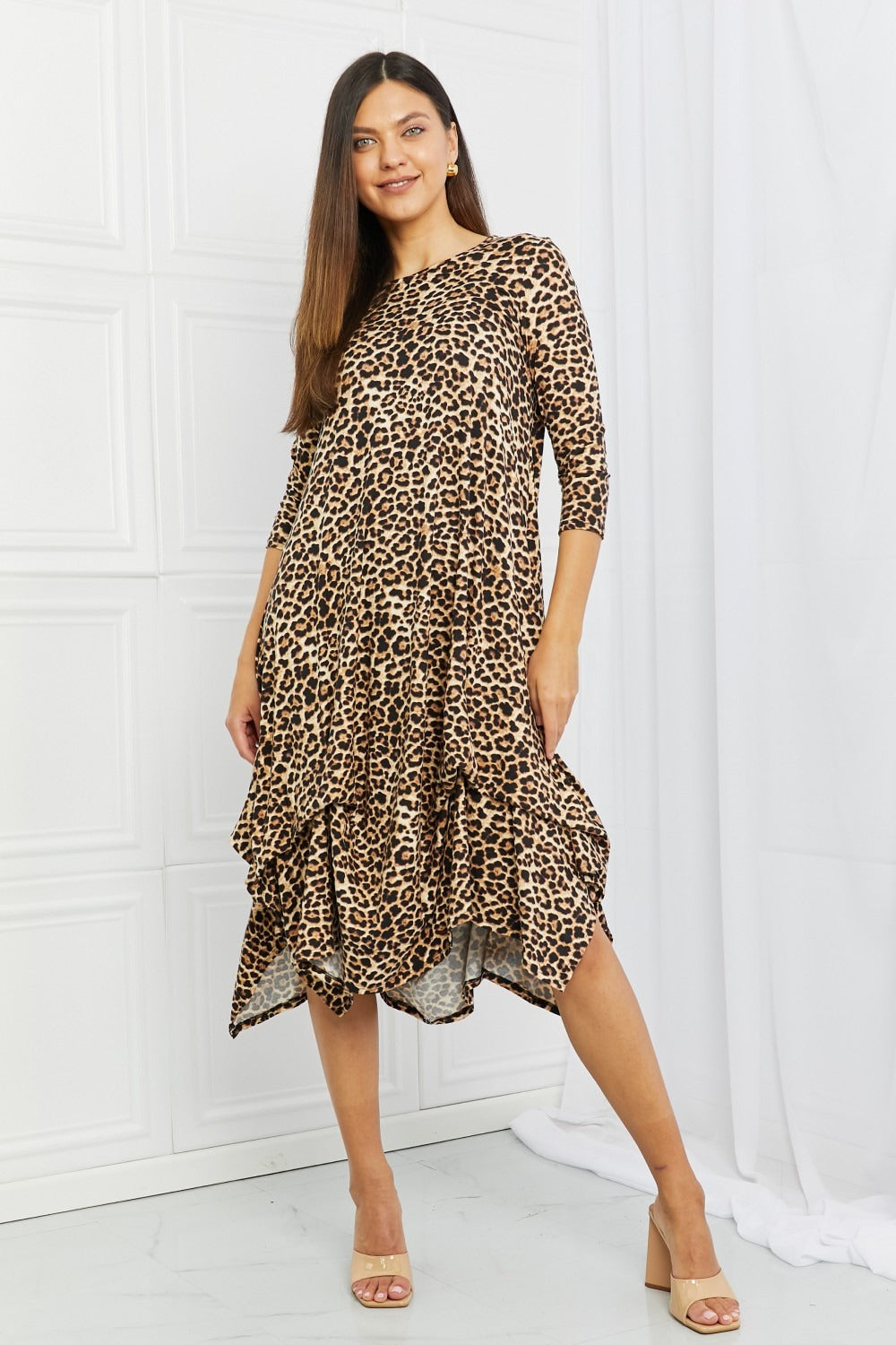 Good Days Leopard Midi Dress