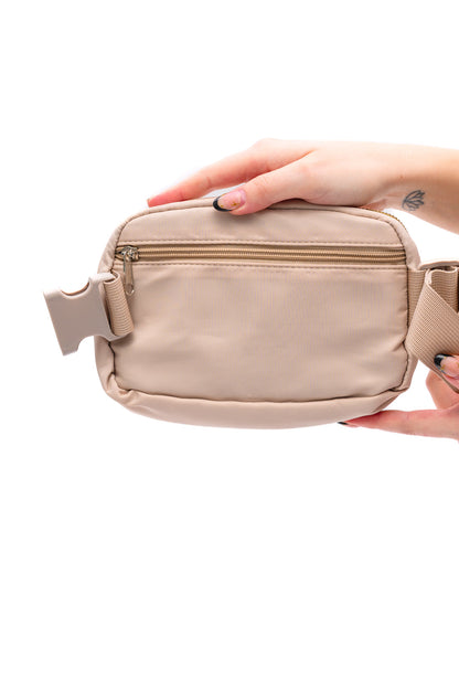 Everywhere I Go Crossbody Belt Bag in Khaki - Exclusively Online