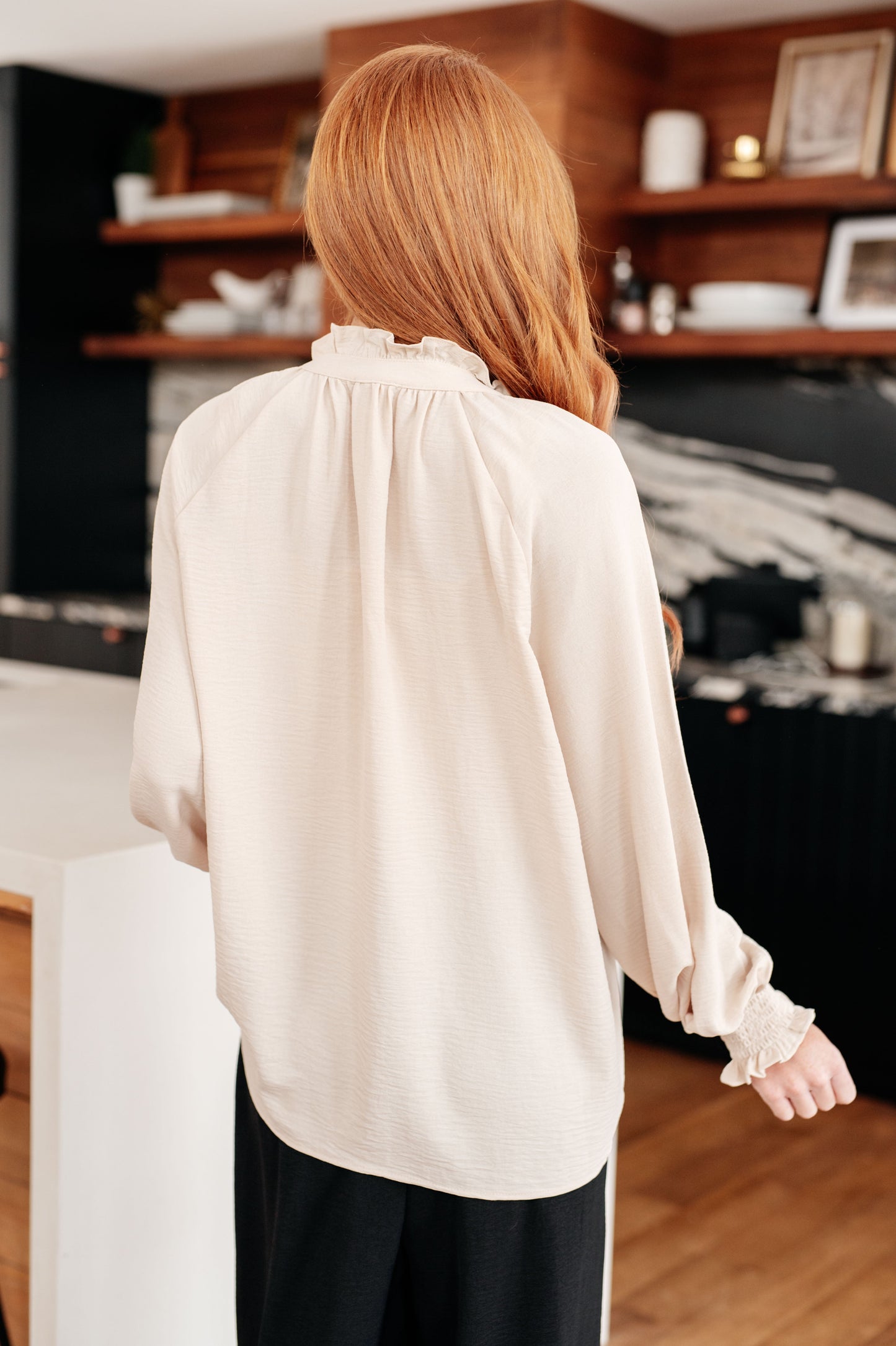 For You I Do Button Up Blouse - Light Beige - Exclusively Online