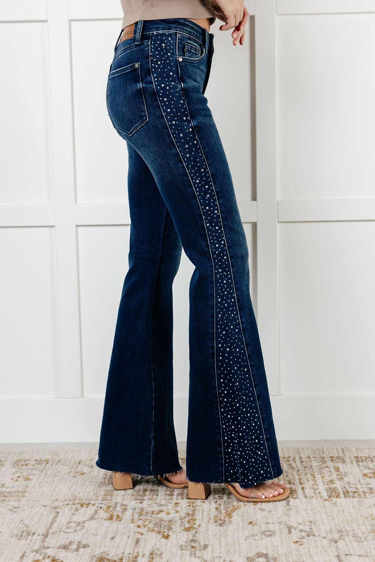 Shannon - Mid Rise Rhinestone Flare Jeans - Judy Blue - Exclusively Online