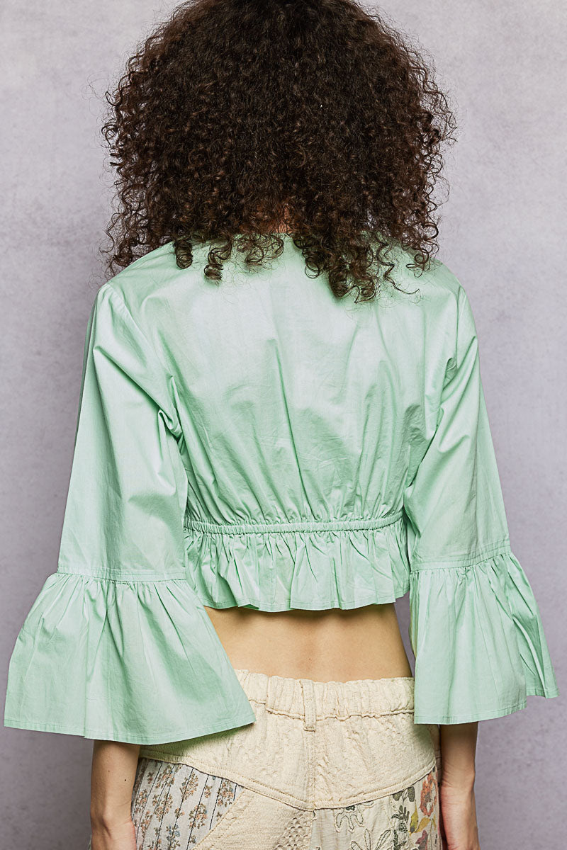 Floral Embroidered Cropped Blouse - Exclusively Online – Zazzy