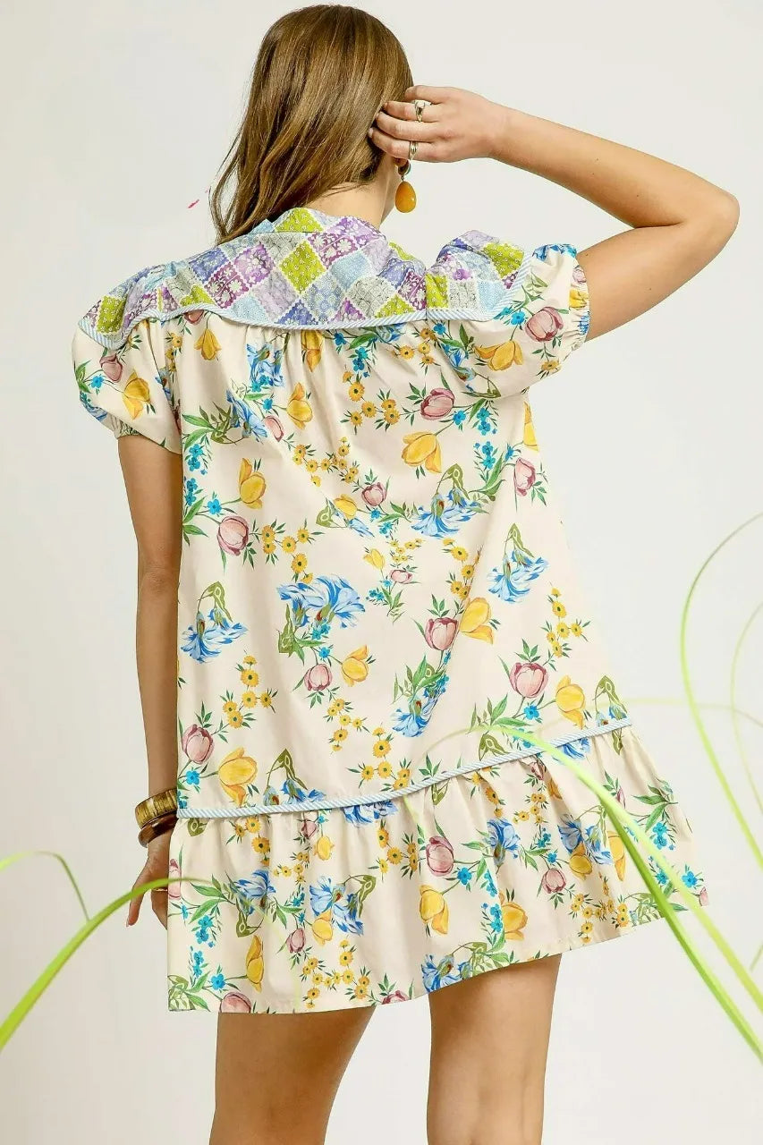 Floral Puff Sleeve Dress - Umgee - Exclusively Online