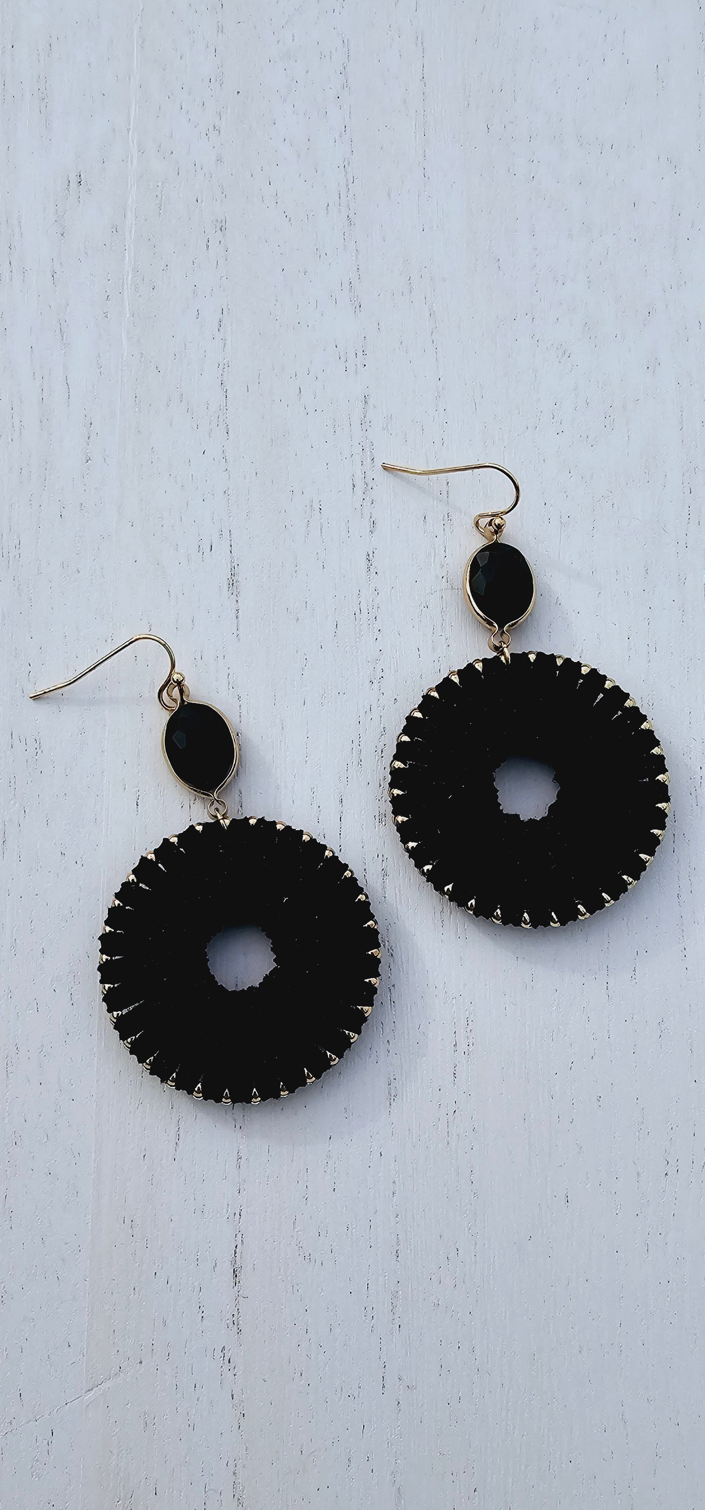 Black suede fish hook earrings Limited supply!  