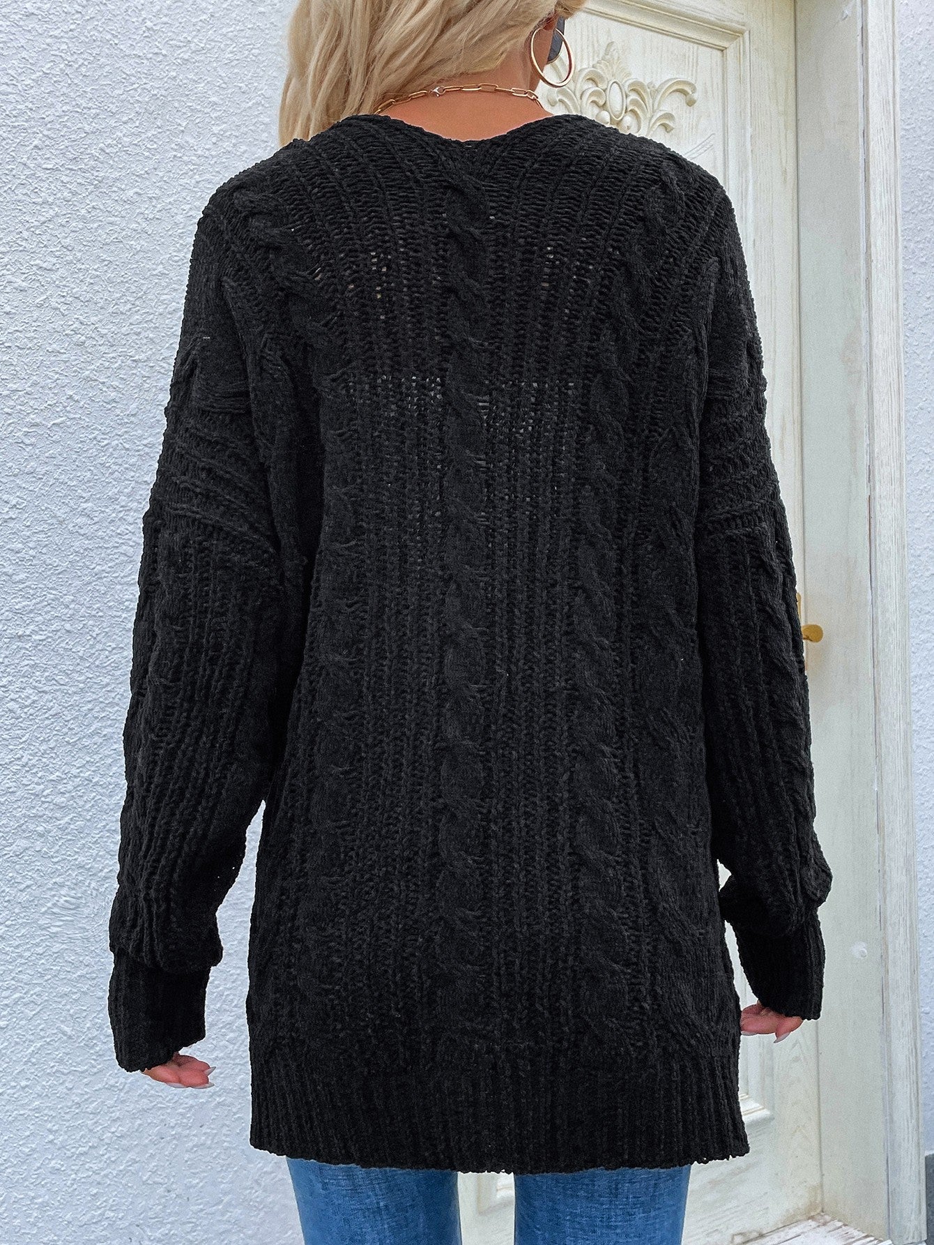 Sasha Black Cardigan Sweater