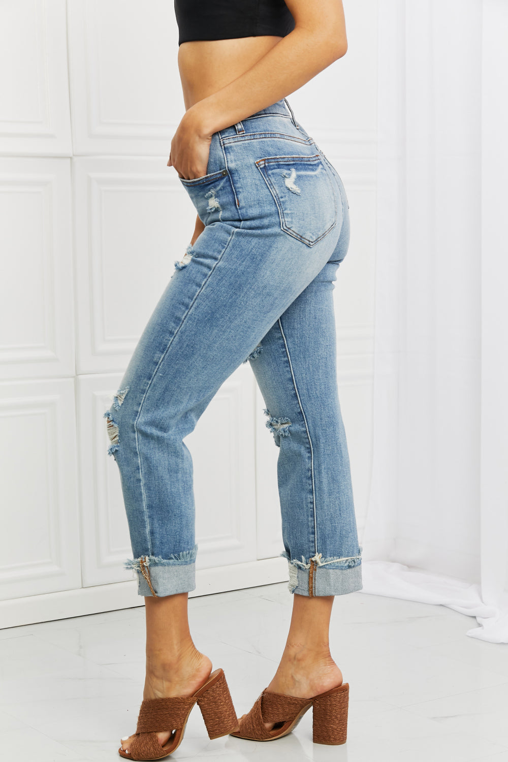 *Exclusively Online* Leilani Distressed Straight Leg Jeans