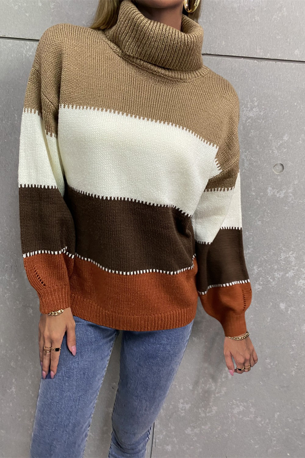 Paula Color Block Sweater