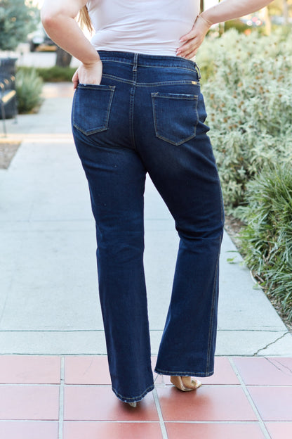 These jeans are the perfect mix of modern style and classic comfort. The slim fit hugs your curves in all the right places while the bootcut leg adds a touch of flair. Whether you dress them up with heels or keep it casual with sneakers, these jeans are a wardrobe staple for any occasion.