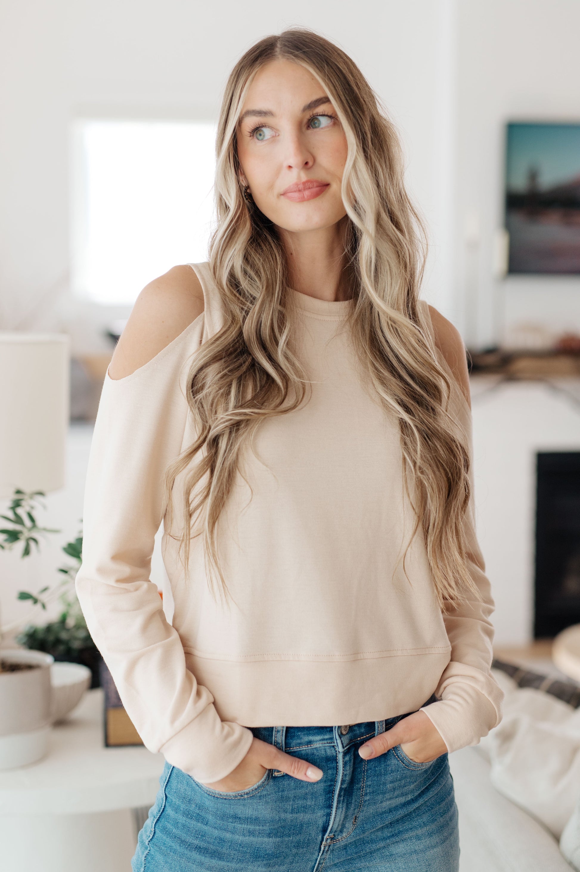 Look no further than this Carefully Crafted Cold Shoulder Blouse for a stylish and comfortable dressy look. Made of lightweight French Terry fabric, it features a round neckline and shoulder cut-outs for a timelessly stylish look. Perfect for any occasion.S - 3X