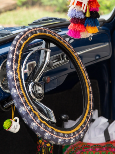Golf Cart Steering Wheel Cover - Black
