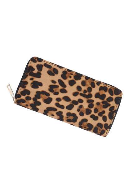 Leopard Print Wallet - Black & Brown - FINAL SALE