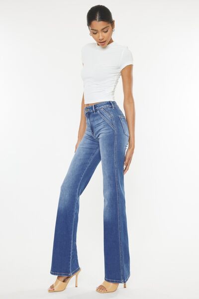 The Ultra High Waist Gradient Flare Jeans are a bold and fashion-forward choice for those who want to make a statement with their denim. With their ultra high waist, these jeans offer a flattering and cinched-in silhouette that accentuates the curves. The gradient flare design adds a unique and eye-catching element, creating a visually striking look. 1 - 15